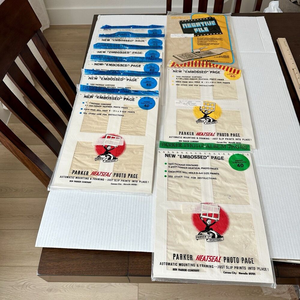 Lot Parker Heat Seal Photo & Negative Files 3.5x5" (hold 240) / 4x6" /3.5x4.5"